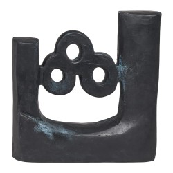 Agua Escultura Óxido Bronce Negro