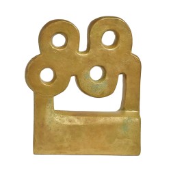 Mar Escultura Óxido Dorado