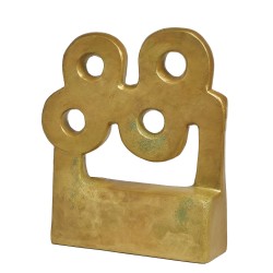 Mar Escultura Óxido Dorado