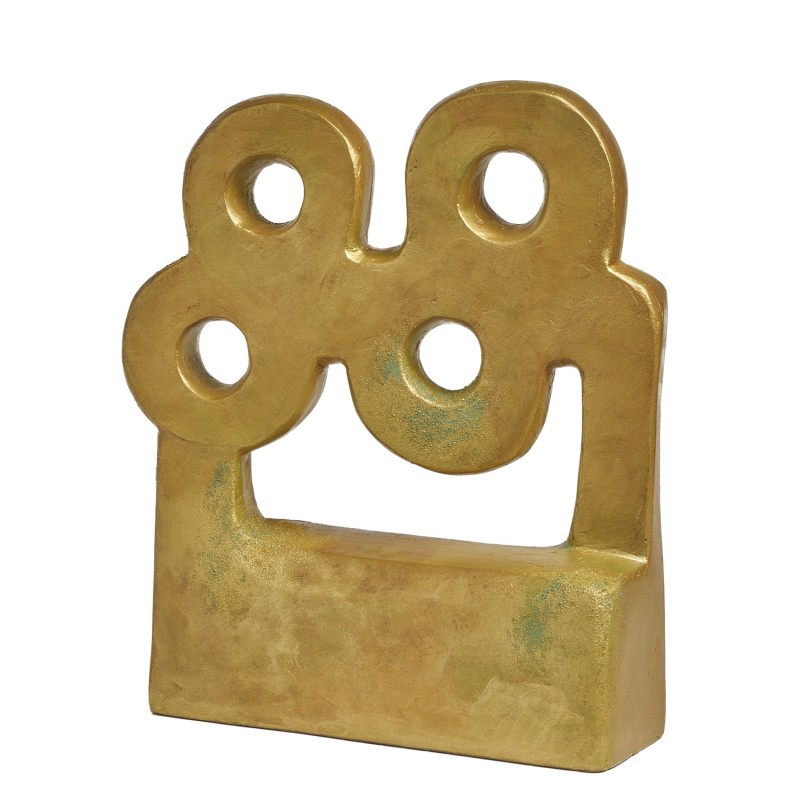 Mar Escultura Óxido Dorado