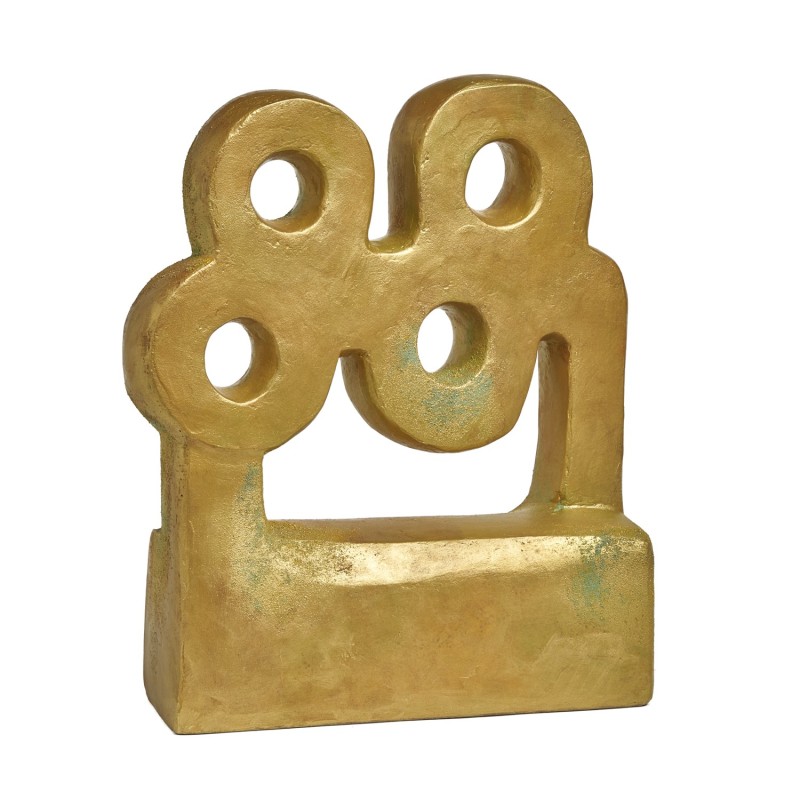 Mar Escultura Óxido Dorado