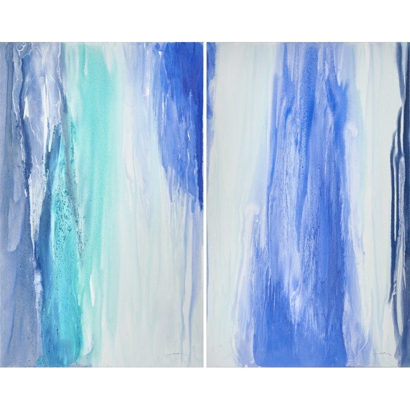Díptico Cascada Blau