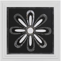 Flor Metal Revert Redondas Fondo Negro